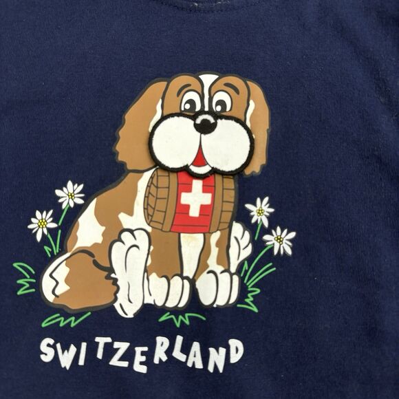 Splash Arts Switzerland T-Shirt 3D St. Bernard Rescue Dog Open Mouth 128 7/8 - Picture 3 of 8